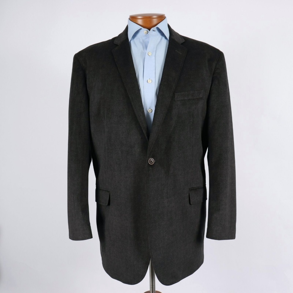 Pronto Uomo Men 4XLT Gray Velvet Blazer Sport Coat